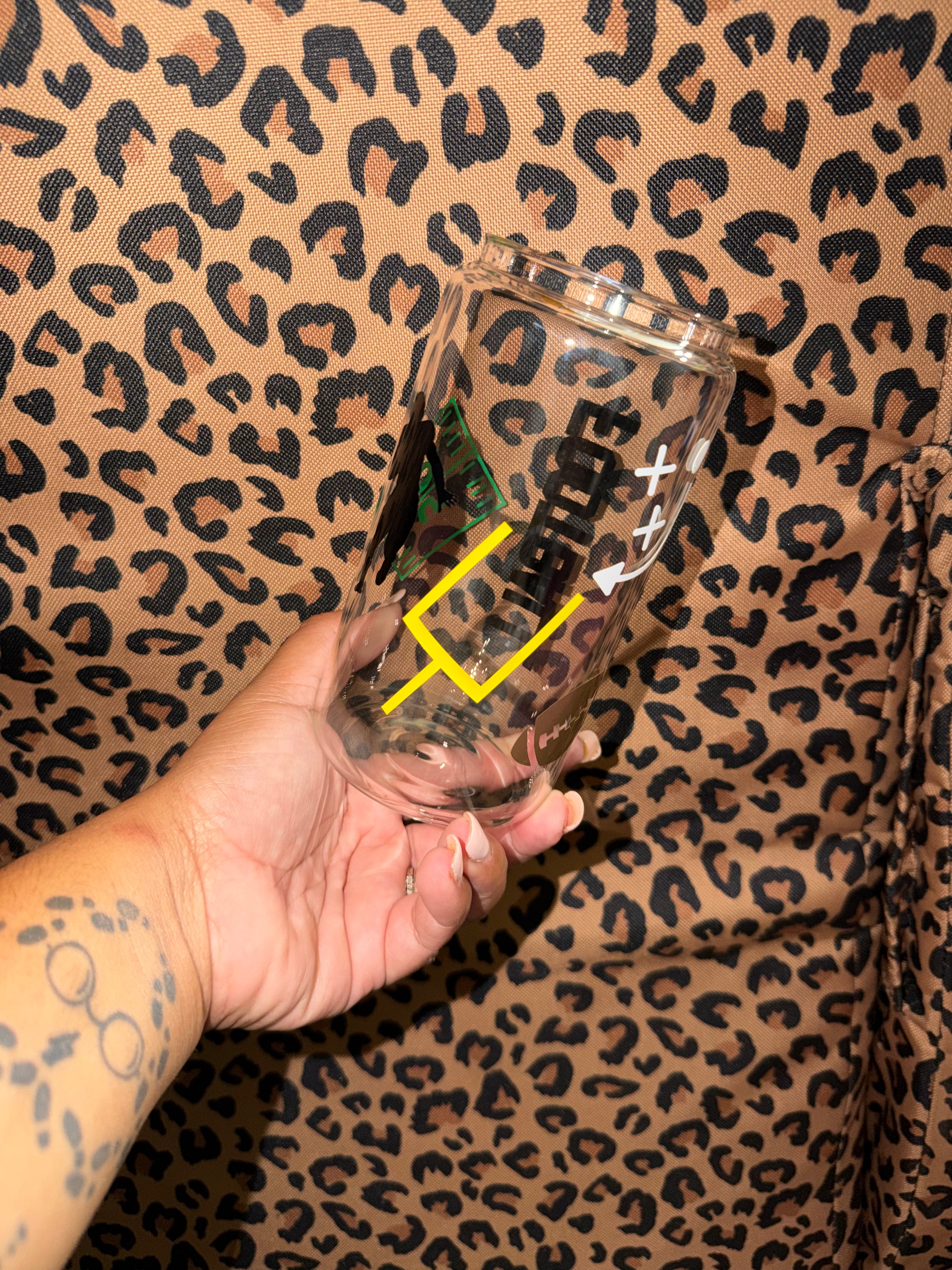 Football Play Glass Tumbler