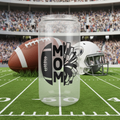 Football Mom with Pom Pom Glass Tumbler