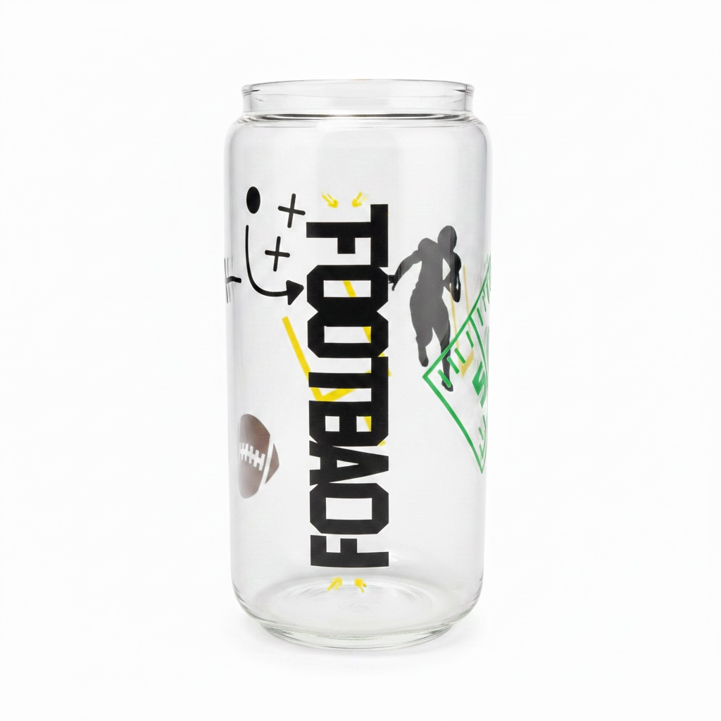 Football Play Glass Tumbler